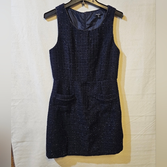 manteau Dresses & Skirts - Mamteau  Navy Tweed Mini Dress